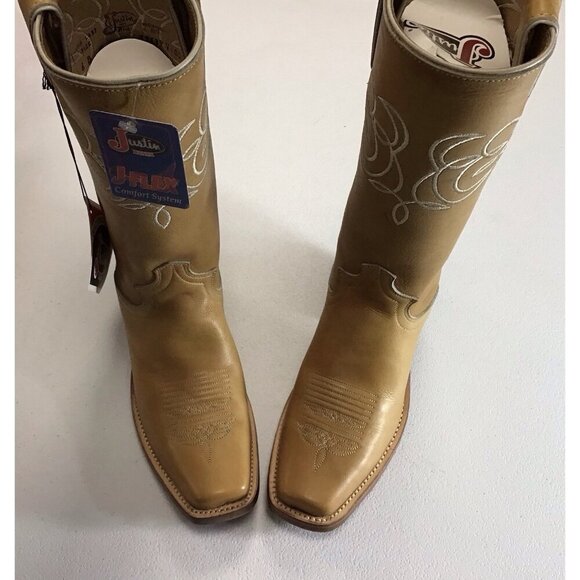 Vintage New In Box with Tags Womans Justin Cowboy Boots Boho/Hippy 6 🤠 - Picture 1 of 16